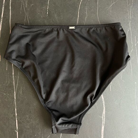 Victoria’s Secret PINK Active High Wasted Black Bikini Bottoms | Athletic Swim | - Picture 5 of 5